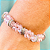 Pulseira Feminina com Cristais Rosa Claro e Entremeios Prata - Imagem 2