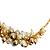 Colar Feminino Médio com Pérolas Dourado e Branco Elegante - Imagem 2