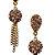 Brinco Grande Pendurado Feminino Tons Rosa com Strass e Corrente Dourada BG2187 - Imagem 3
