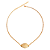 Colar Dourado Feminino com Pingente em Resina Bege 2 em 1 CL851 - Imagem 1