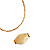 Colar Dourado Feminino com Pingente em Resina Bege 2 em 1 CL851 - Imagem 2