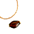Colar Dourado Feminino com Pingente em Resina Marrom 2 em 1 CL852 - Imagem 2