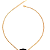 Colar Dourado Feminino com Pingente em Resina Marrom 2 em 1 CL852 - Imagem 3