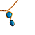 Colar Feminino Dourado com Pingentes Azuis Delicado - Imagem 2