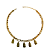 Colar Duplo Feminino com Pingentes, Pérolas e Cristais Dourado CL855 - Imagem 1