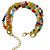 Pulseira 5 Voltas Feminina com Cristais Colorido e Corrente  873P - Imagem 1
