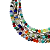 Pulseira 5 Voltas com Cristais Coloridos e Corrente  874P - Imagem 3