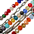 Pulseira 5 Voltas com Cristais Coloridos e Corrente  874P - Imagem 4