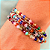 Pulseira 5 Voltas com Cristais Coloridos e Corrente  874P - Imagem 2