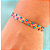 Bracelete Bordado Ajustável Feminino Colorido com Cristais - Imagem 2