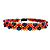 Bracelete Bordado Ajustável Feminino Colorido com Cristais - Imagem 3