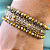 Pulseira Feminina 5 Voltas de Macramê com Cristais e Corrente 877P - Imagem 1