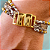 Pulseira Feminina 5 Voltas de Macramê com Cristais e Corrente 877P - Imagem 5