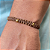 Pulseira de Macramê Marrom Feminina com Entremeio Dourado 878P - Imagem 2