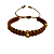 Pulseira de Macramê Marrom Feminina com Entremeio Dourado 878P - Imagem 1