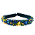 Tiara Bordada de Luxo Média com Pedrarias Verde Amarelo Azul Copa Feminina T471 - Imagem 1