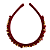 Tiara Bordada de Luxo Fina Com Pedrarias Vermelha e Dourado T474 - Imagem 4