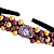 Tiara Bordada Feminina de Luxo Fina com Pedrarias Roxo e Dourado T475 - Imagem 3