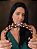 Tiara Bordada Feminina de Luxo Fina com Pedrarias Roxo e Dourado T475 - Imagem 2