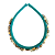 Tiara Bordada Feminina de Luxo com Pedrarias Pingente em Tons de Azul T476 - Imagem 4