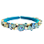 Tiara Bordada Feminina de Luxo com Pedrarias Pingente em Tons de Azul T476 - Imagem 1
