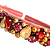 Tiara Bordada Feminina de Luxo Média com Pedrarias Rosa, Vermelho e Dourado T478 - Imagem 3