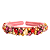 Tiara Bordada Feminina de Luxo Média com Pedrarias Rosa, Vermelho e Dourado T478 - Imagem 1