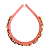 Tiara Bordada Feminina de Luxo Média com Pedrarias Rosa, Vermelho e Dourado T478 - Imagem 4