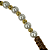 Pulseira Feminina Ajustavel com Pérolas branca e Macramê Marrom 881P - Imagem 3