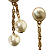 Brinco Médio Pendurado 2 em 1 Pérola com Correntes Dourado Feminino BM2200 - Imagem 7