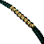 Pulseira de Macramê Ajustável Verde e Rose Gold com Entremeios Dourados 892P - Imagem 2