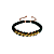 Pulseira de Macramê Ajustável Verde e Rose Gold com Entremeios Dourados 892P - Imagem 1