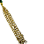 Colar Gravatinha de Cristais Verde Floresta com Chuveirinho de Correntes Douradas CL861 - Imagem 4