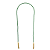 Colar Gravatinha de Cristais Verde Floresta com Chuveirinho de Correntes Douradas CL861 - Imagem 5