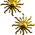 Brinco de Sol Dourado de Aço BM2205 - Imagem 3