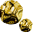 Brinco Médio Redondo Orgânico de Aço Dourado BM2210 - Imagem 3