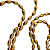 Colar de Elos de Arroz de Aço Dourado Feminino CL866 - Imagem 3