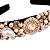 Tiara Bordada de Luxo Média Preta com Pedrarias Rose, Prata e Dourado - Imagem 2