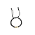 Pulseira de Macramê Ajustável Preta com Pingente Orgânico 894P - Imagem 3