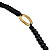 Pulseira de Macramê Ajustável Preta com Pingente Orgânico 894P - Imagem 2