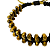 Pulseira de Macramê com Cristais Dourados Ajustável - Imagem 4