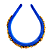 Tiara Bordada de Luxo Larga Azul e Dourada com Pedrarias Coloridas - Imagem 4