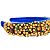 Tiara Bordada de Luxo Larga Azul e Dourada com Pedrarias Coloridas - Imagem 2