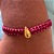 Pulseira Ajustavel de Macramê Marsala com Pingente Gota 895P - Imagem 2