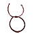 Pulseira Ajustavel de Macramê Marsala com Pingente Gota 895P - Imagem 3