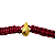 Pulseira Ajustavel de Macramê Marsala com Pingente Gota 895P - Imagem 4