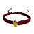 Pulseira Ajustavel de Macramê Marsala com Pingente Gota 895P - Imagem 1