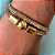 Pulseira Dupla Ajustável de Strass com Pingentes Dourado  897P - Imagem 4