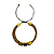 Pulseira Dupla Ajustável de Strass com Pingentes Dourado  897P - Imagem 3