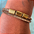 Pulseira Dupla Ajustável de Strass com Pingentes Dourado  897P - Imagem 2